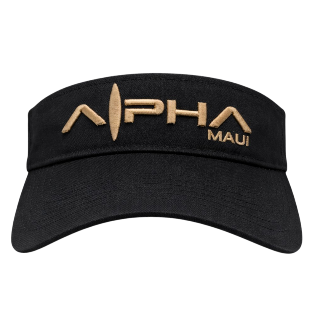 Alpha Maui Baldwin Beach Bro Drop Top black hemp visor