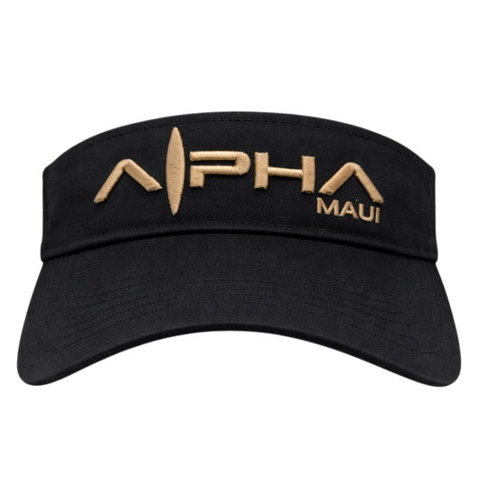 Alpha Maui Baldwin Beach Bro Drop Top black hemp visor