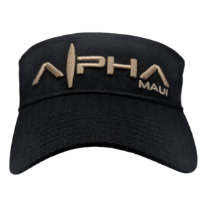 Alpha Maui Baldwin Beach Bro Drop Top black hemp visor