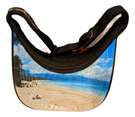 Alpha Maui Baldwin Beach Bro Drop Top black hemp visor