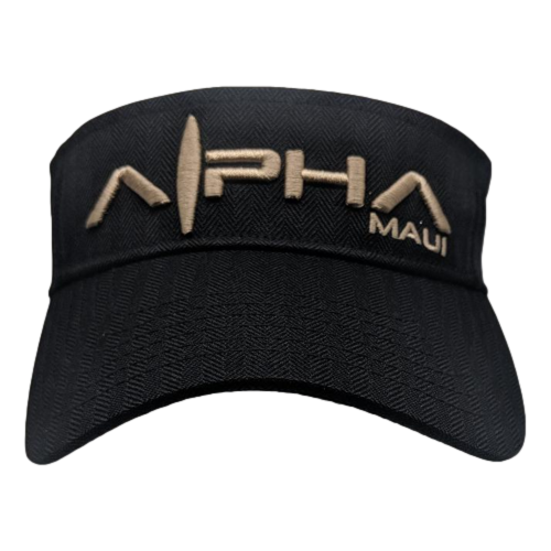 Alpha Maui Baldwin Beach Bro Drop Top black hemp visor