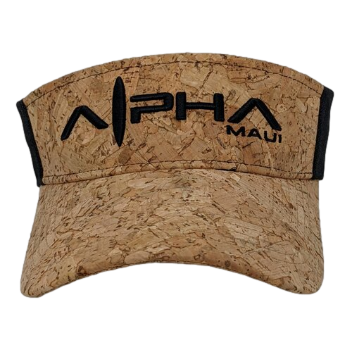 Alpha Maui The Cork Drop cork and black hemp visor