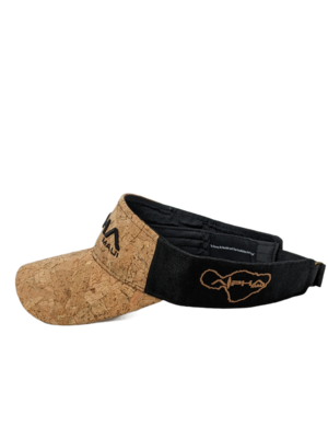 Alpha Maui The Cork Drop cork and black hemp visor
