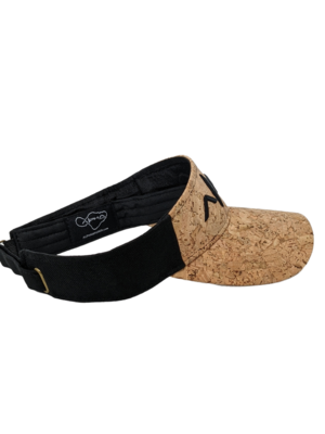 Alpha Maui The Cork Drop cork and black hemp visor