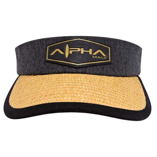 Alpha Maui Drop Top La Perouse hemp and straw visor