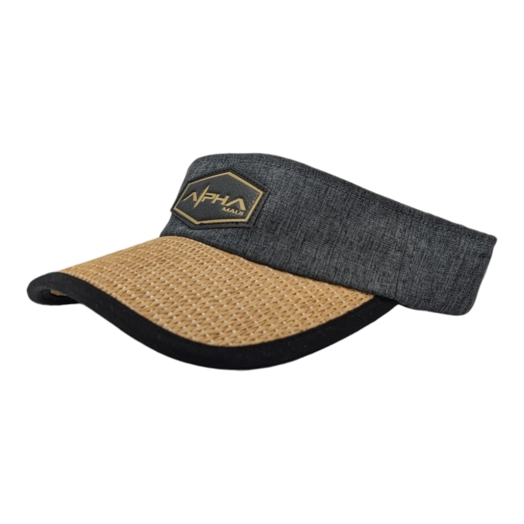 Alpha Maui Drop Top La Perouse hemp and straw visor