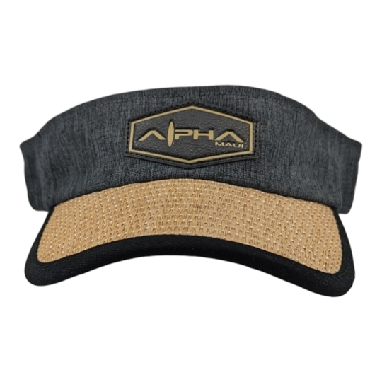 Alpha Maui Drop Top La Perouse hemp and straw visor