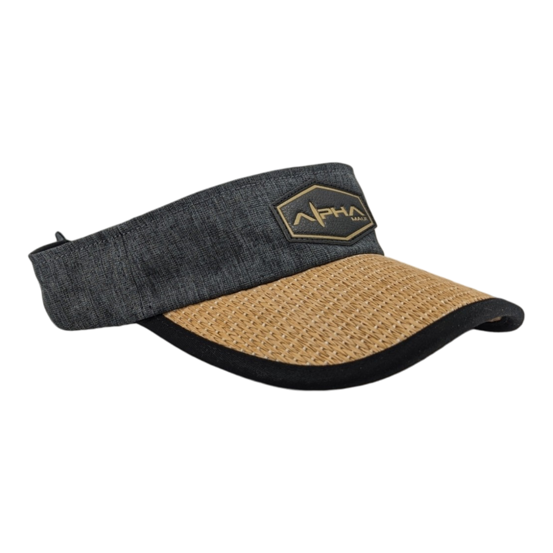 Alpha Maui Drop Top La Perouse hemp and straw visor