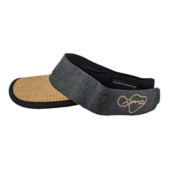Alpha Maui Drop Top La Perouse hemp and straw visor