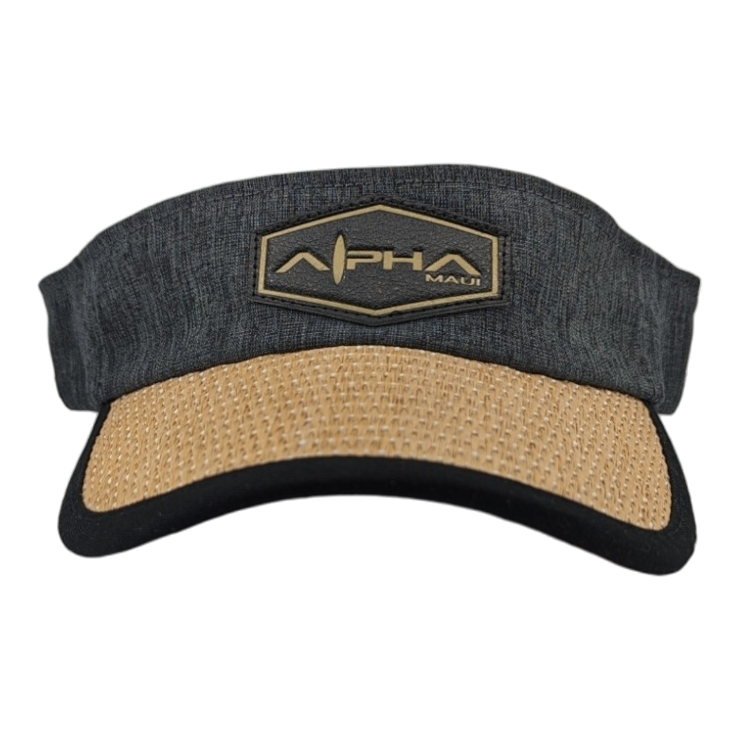 Alpha Maui Drop Top La Perouse hemp and straw visor
