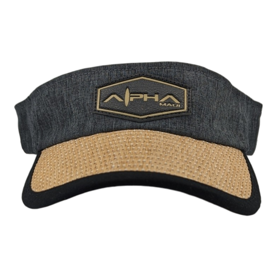Alpha Maui Drop Top La Perouse hemp and straw visor