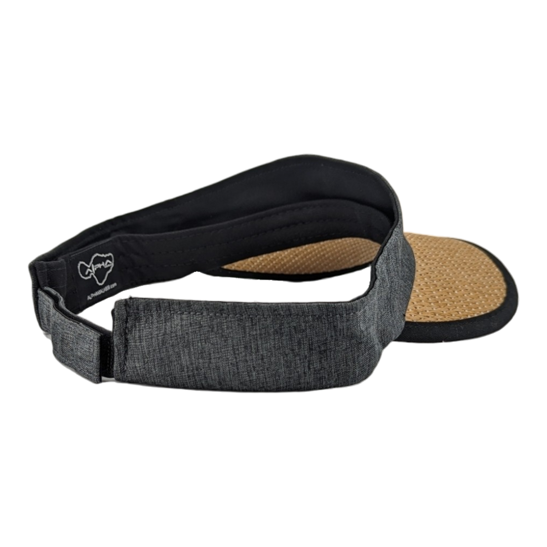 Alpha Maui Drop Top La Perouse hemp and straw visor