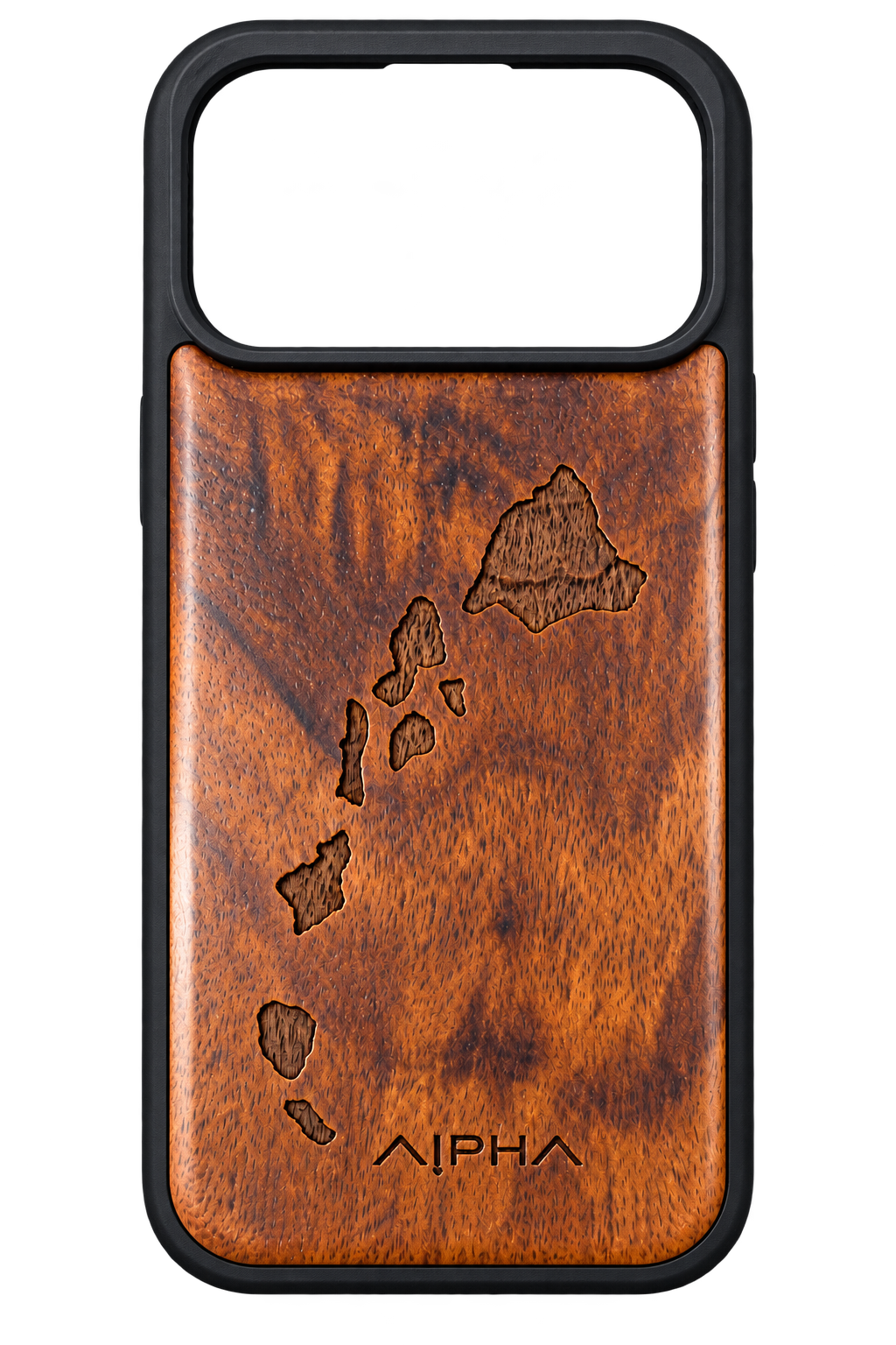 Alpha Maui iPhone 17 Pro Max case design illustration