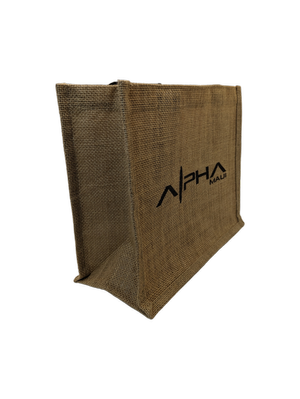 Alpha Maui Jute Burlap Tote Bag