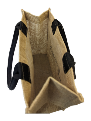 Alpha Maui Jute Burlap Tote Bag