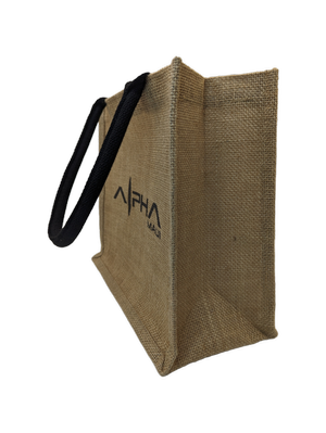 Alpha Maui Jute Burlap Tote Bag