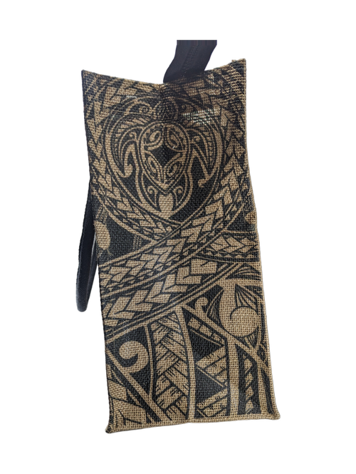 Alpha Maui Jute Burlap Tote Bag