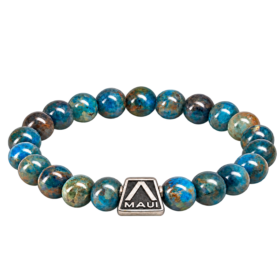 Alpha Maui LangLinglet – Blue Quartz Bracelet — centered front view