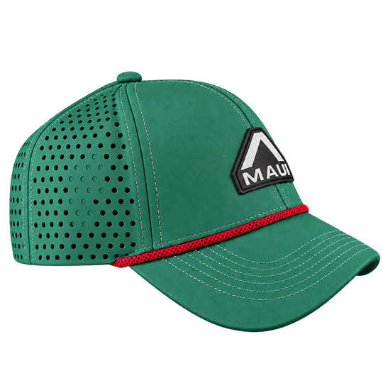 Alpha Maui Merry green cap – curve right view