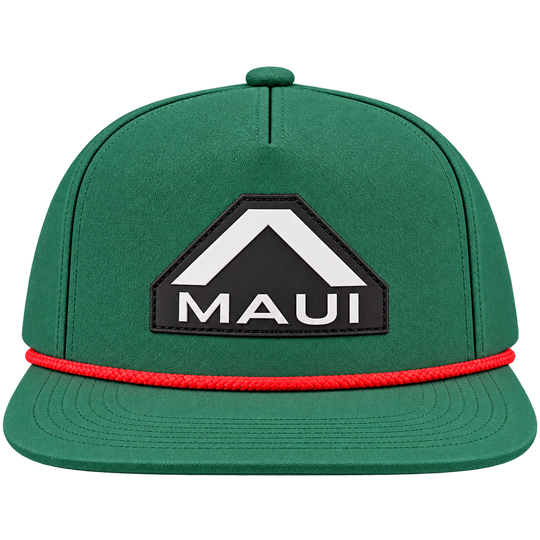 Alpha Maui Merry green cap – flat front view