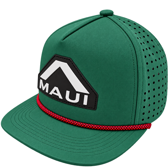 Alpha Maui Merry green cap – flat side view