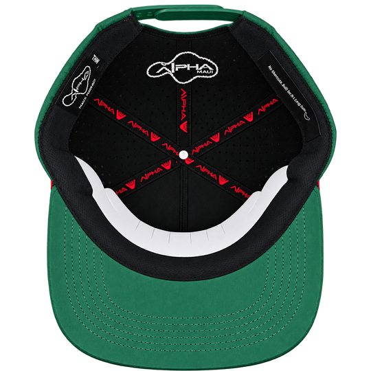 Alpha Maui Merry green cap – interior view