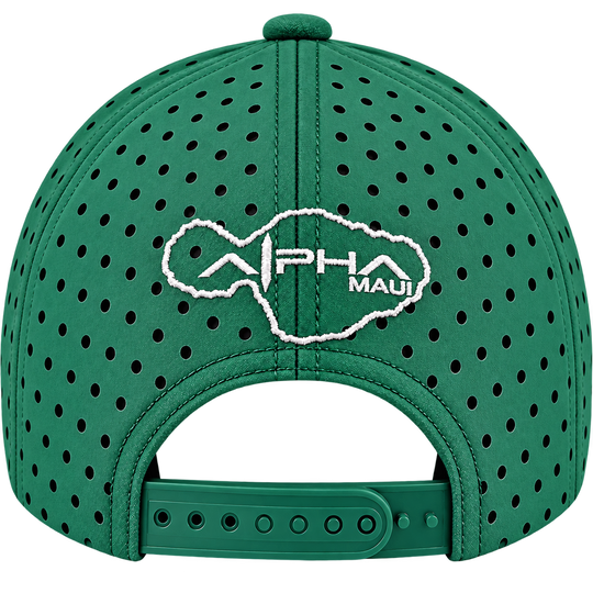 Alpha Maui Merry green cap – rear view