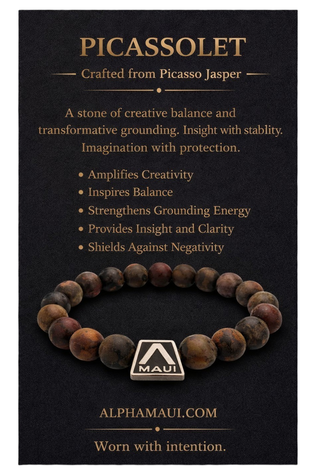 Alpha Maui Picassolet Picasso Jasper Bracelet
