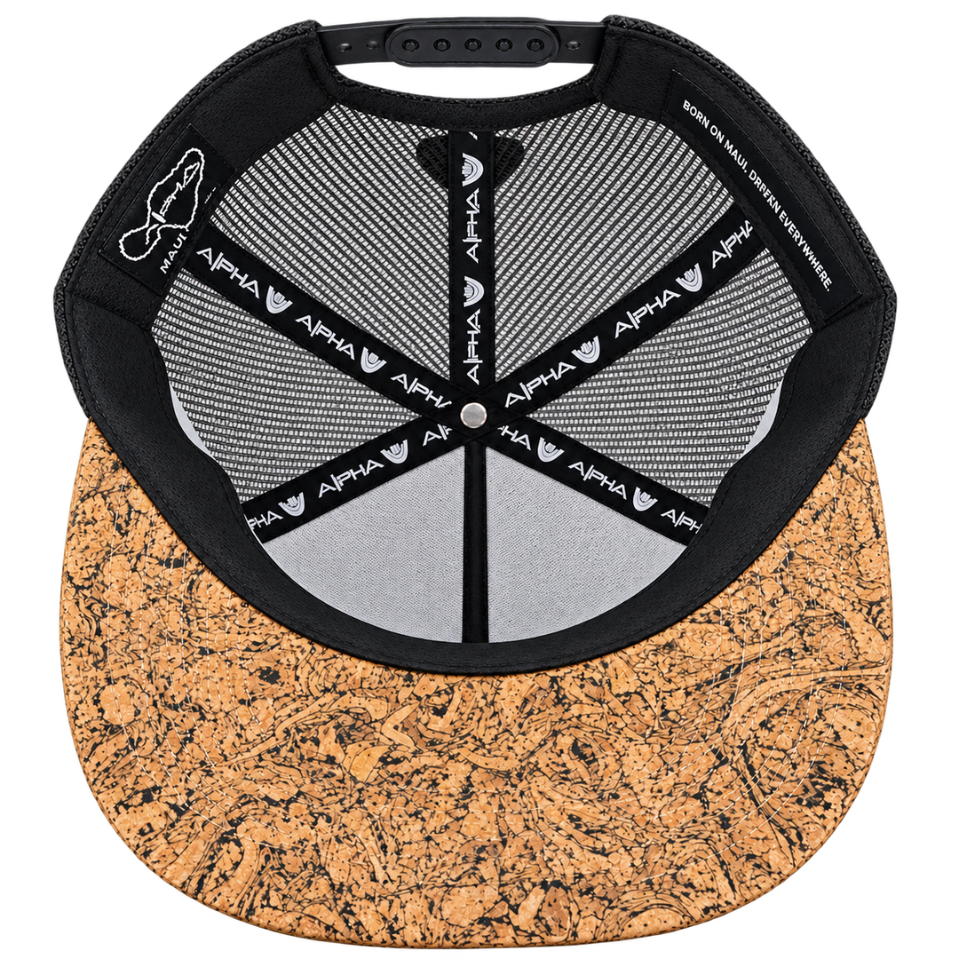 Alpha Maui Racer cap cork underbill view