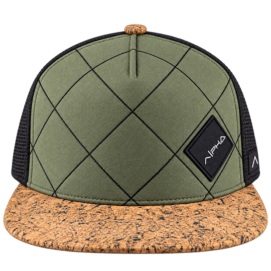 Alpha Maui Racer cap green front view