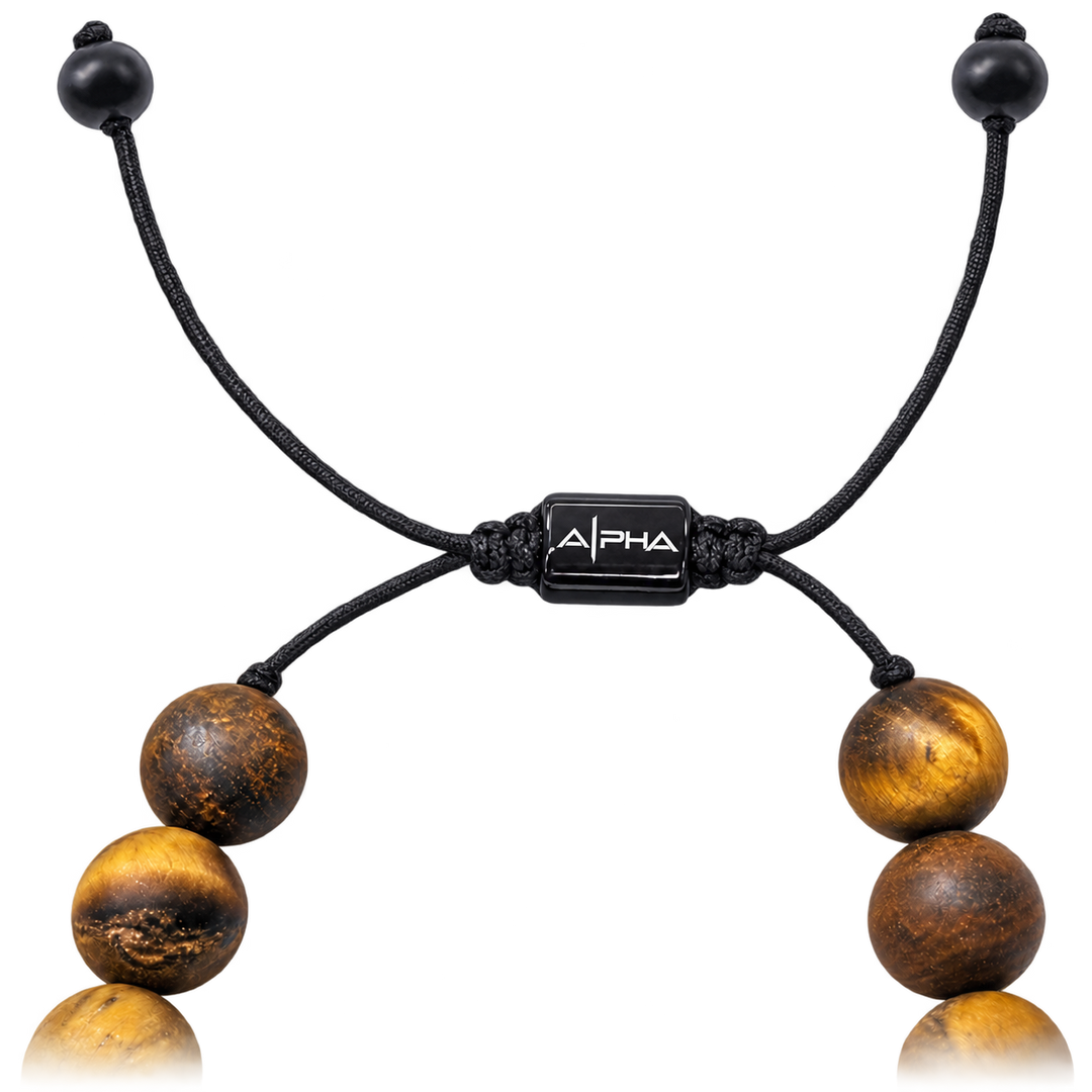 Alpha Maui Tigerlet Tiger Eye bracelet — clasp closeup
