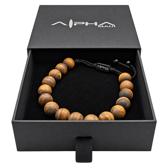 Alpha Maui Tigerlet Tiger Eye bracelet — gift box