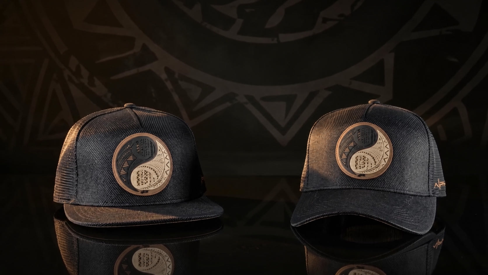 Alpha Maui Balance cap with tribal yin-yang artwork